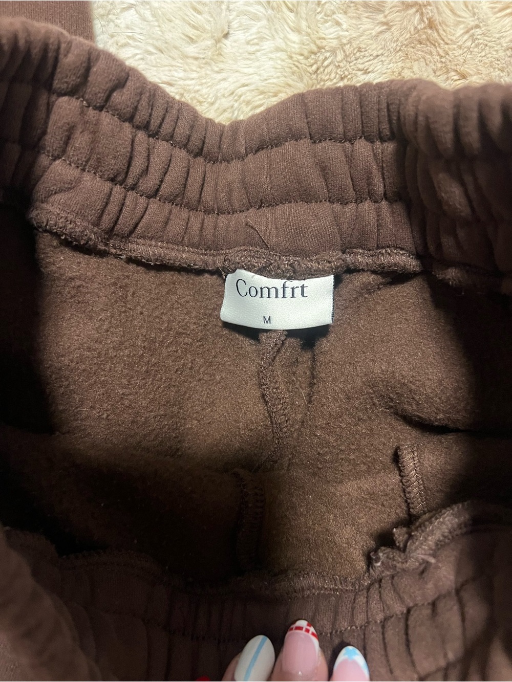 Comfrt Brown Fleece Sweatpants - M - Picture 3 of 3